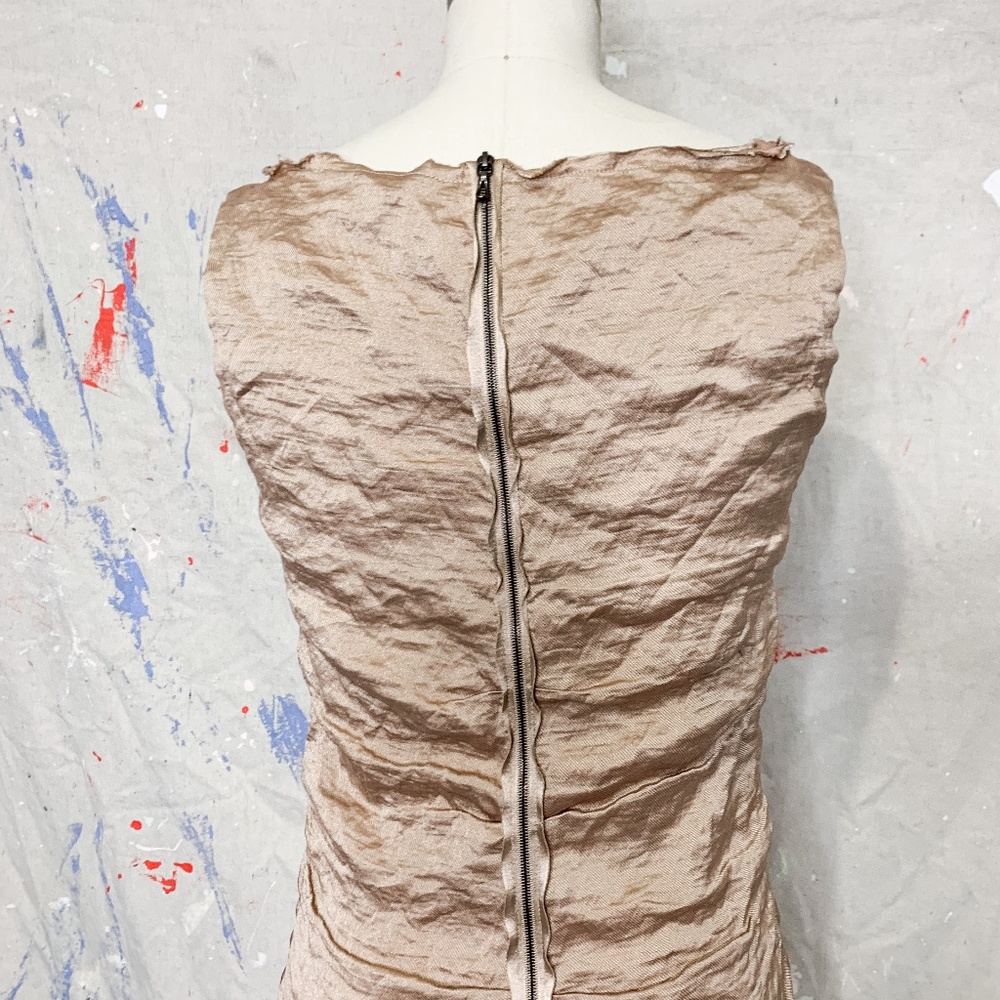 Lanvin - Silky mini dress - Champagne color - Picture 3 of 8